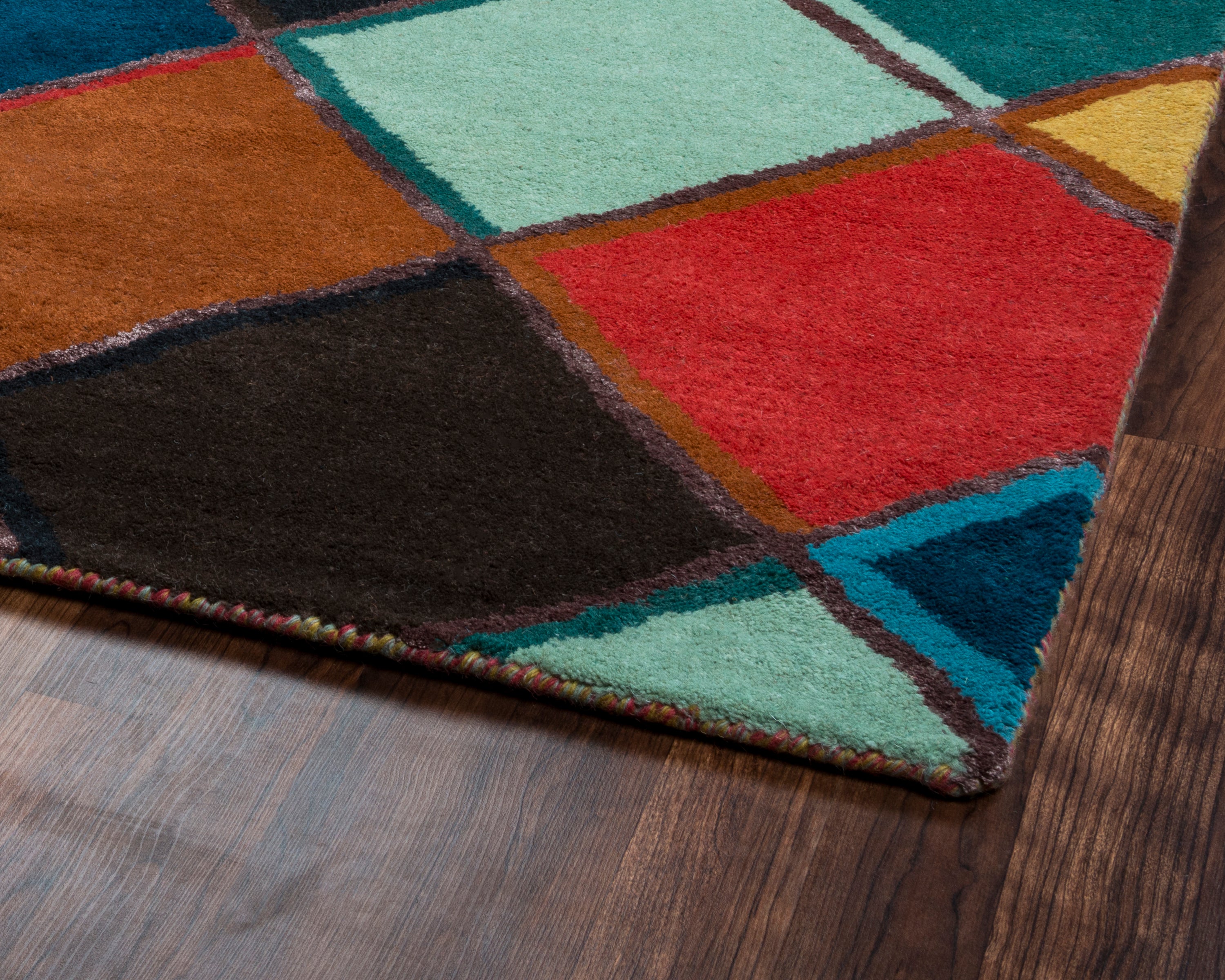 Rizzy Home Gillespie Avenue GV8835 Multi-Colored Color Block Area Rug