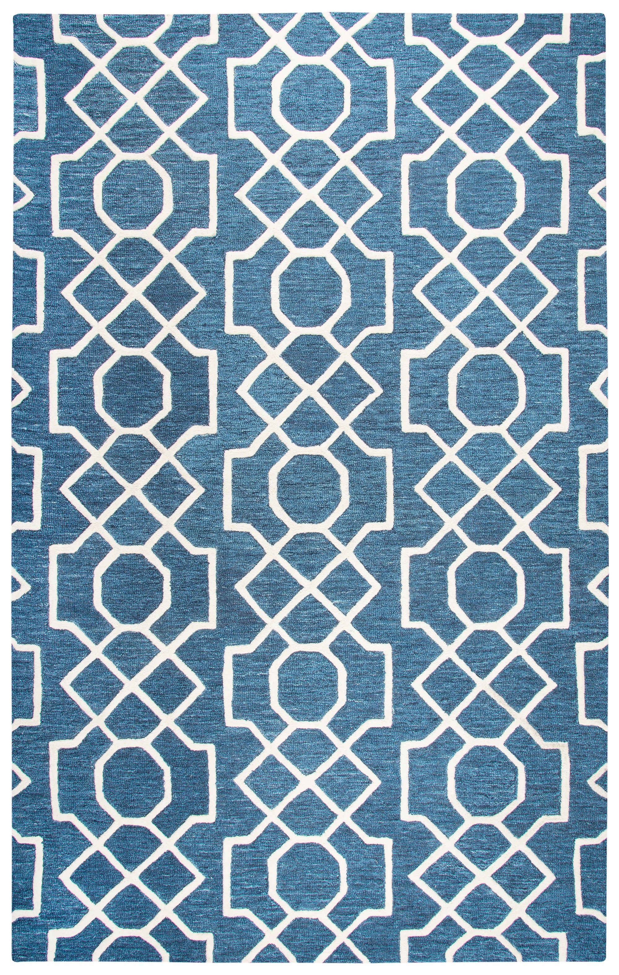 Rizzy Home Idyllic ID883A Dark Blue Geometric Area Rug