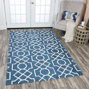 Rizzy Home Idyllic ID883A Dark Blue Geometric Area Rug