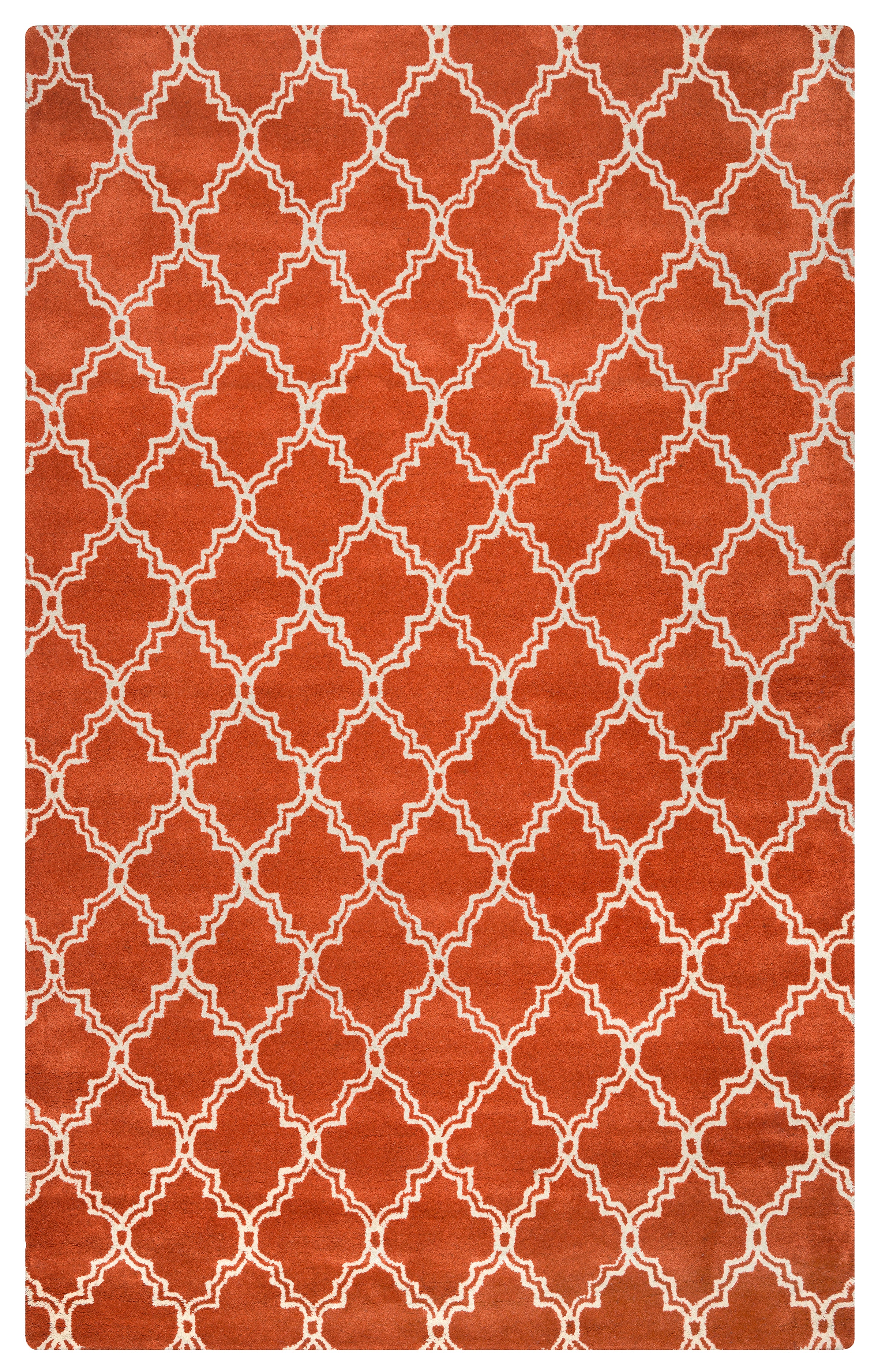 Rizzy Home Julian Pointe JP8743 Orange Trellis Area Rug