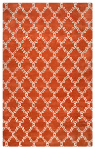 Rizzy Home Julian Pointe JP8743 Orange Trellis Area Rug