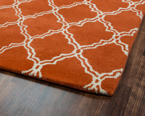 Rizzy Home Julian Pointe JP8743 Orange Trellis Area Rug