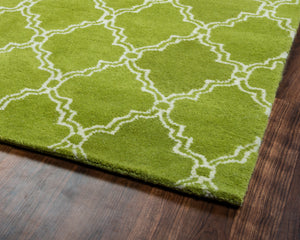 Rizzy Home Julian Pointe JP8745 Lime Green Trellis Area Rug