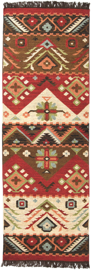 Livabliss Jewel Tone JT8 Neutral/Red Southwest Area Rug