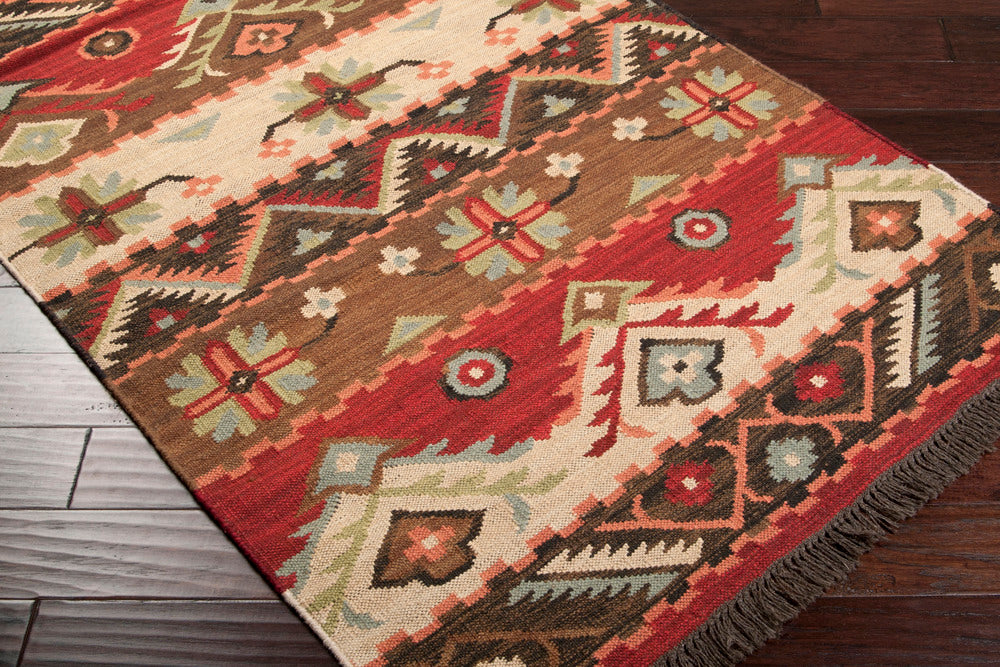 Livabliss Jewel Tone JT8 Neutral/Red Southwest Area Rug