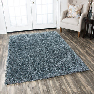 Rizzy Home Kempton KM1558 Gray/Blue Solid Area Rug