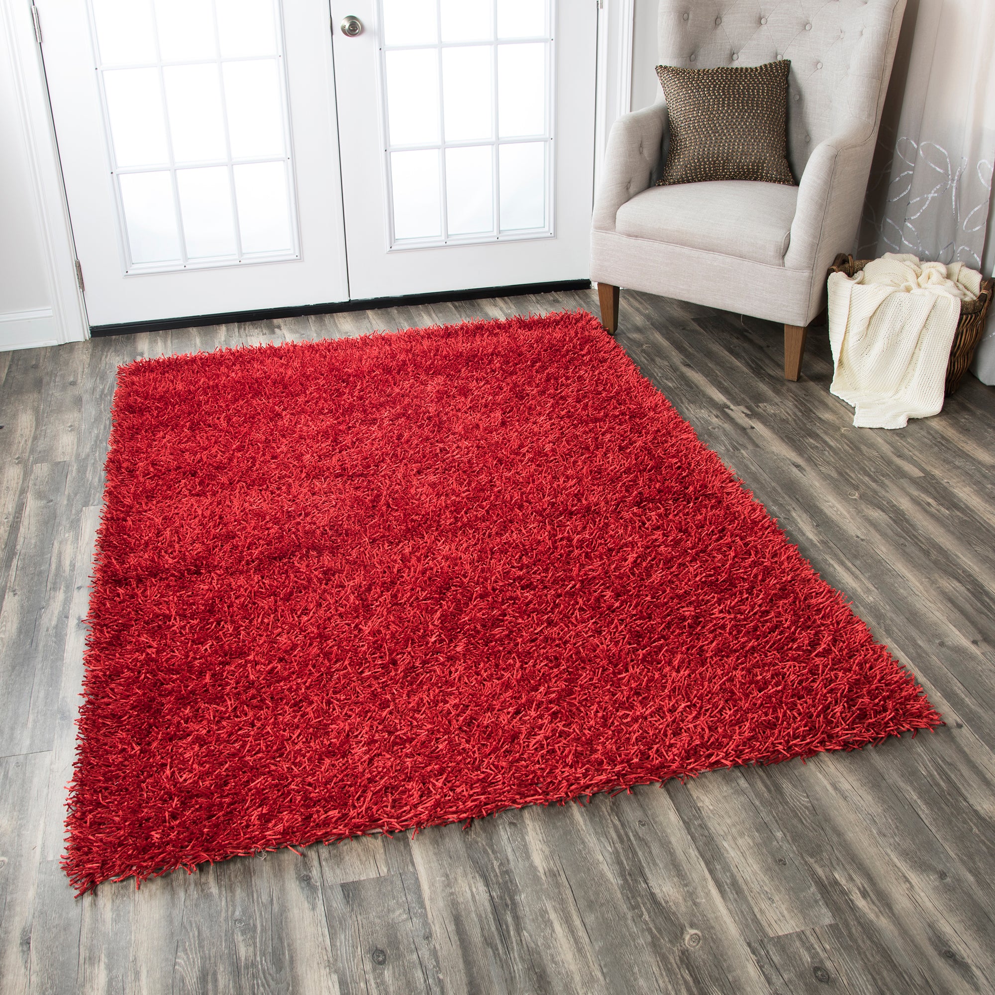 Rizzy Home Kempton KM2310 Red Solid Area Rug