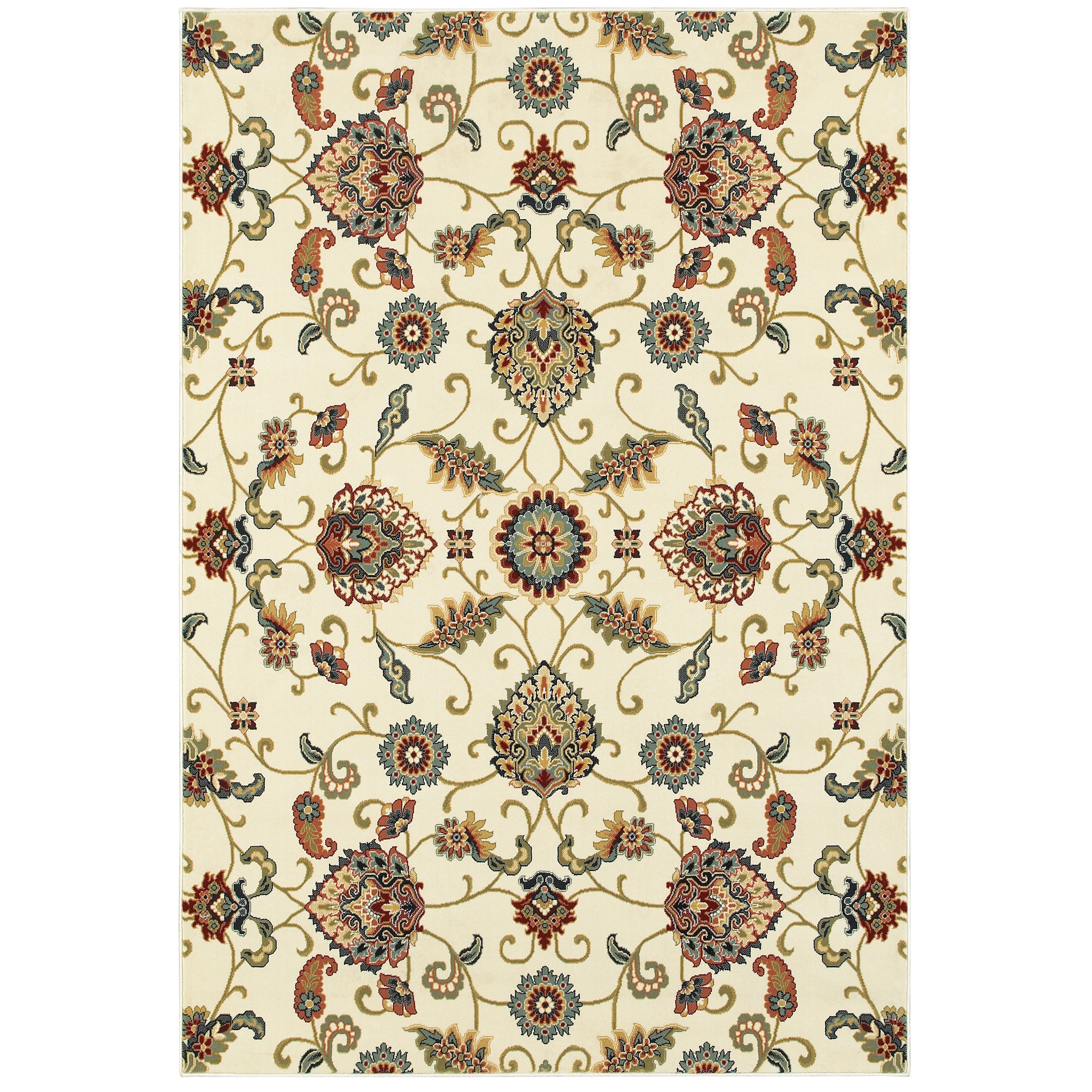 Oriental Weavers Kashan Ivory/Multi Floral 9946W Area Rug