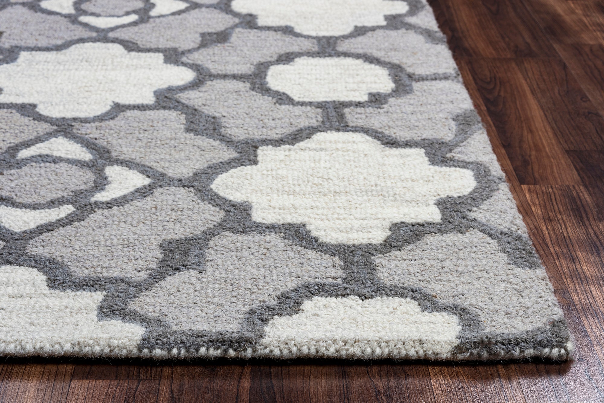 Rizzy Home Maggie Belle MB9481 Light Grey Print Area Rug