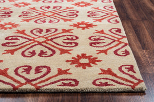 Rizzy Home Opus OP8117 Khaki Print Area Rug