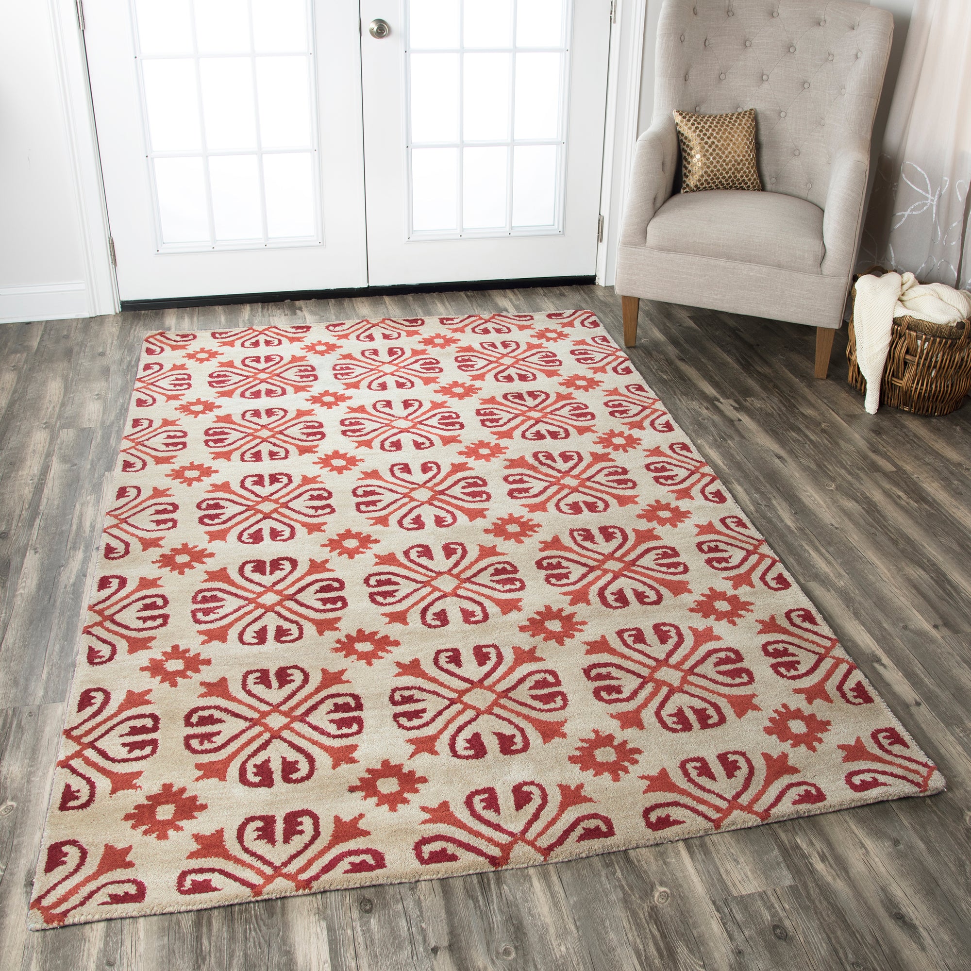 Rizzy Home Opus OP8117 Khaki Print Area Rug