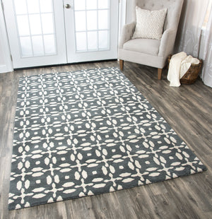 Rizzy Home Opus OP8231 Gray Print Area Rug