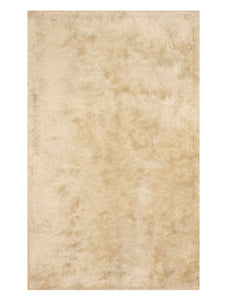 EORC Handmade Ivory Solid London Shag Rug