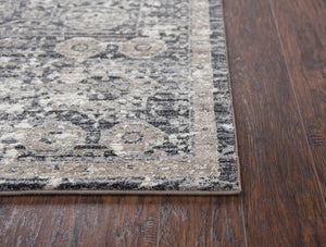 Rizzy Home Panache PN6977 Gray Central Medallion Distress Area Rug