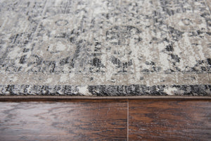 Rizzy Home Panache PN6977 Gray Central Medallion Distress Area Rug