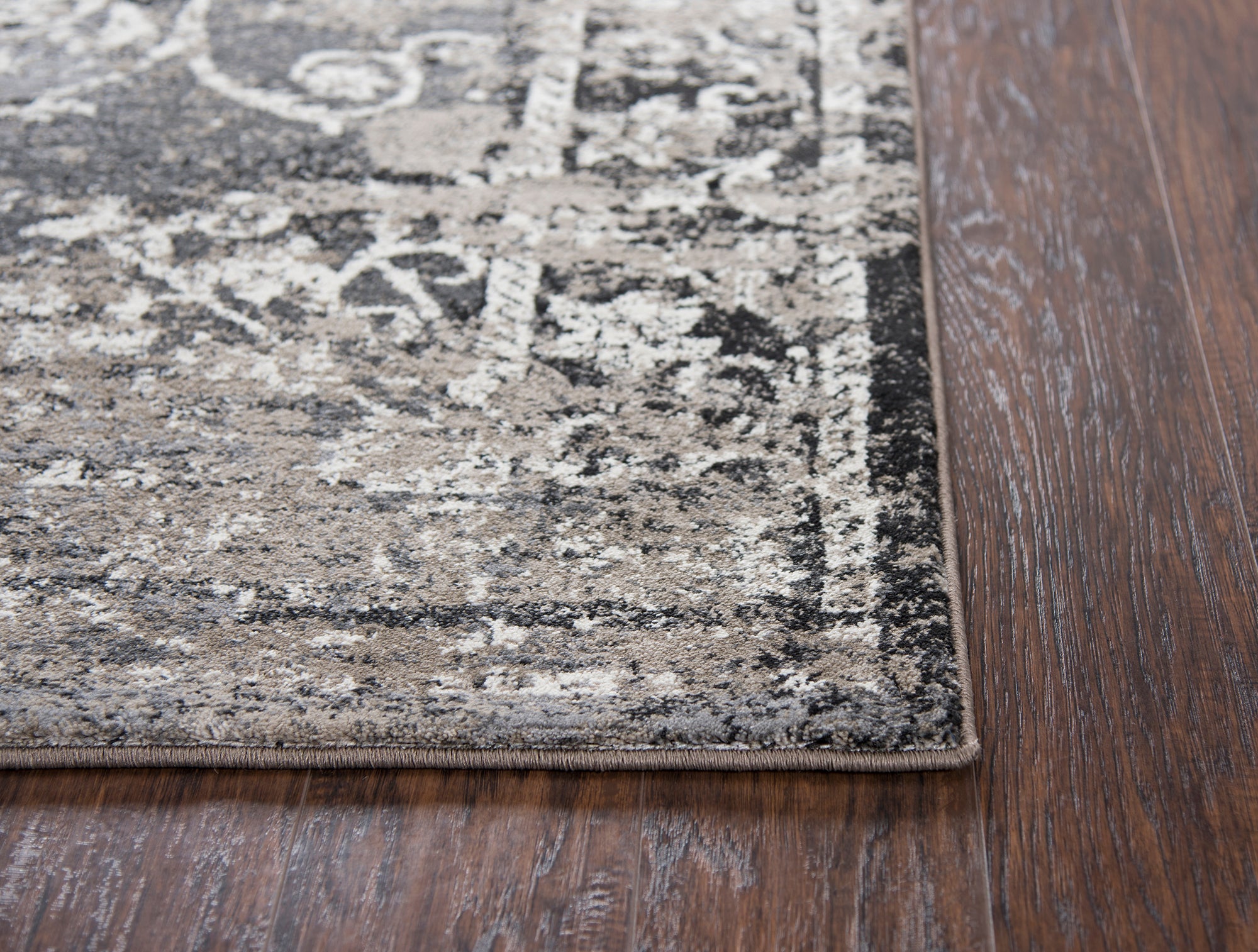 Rizzy Home Panache PN6981 Taupe Central Medallion Scroll Work Distress Area Rug