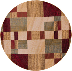 Livabliss Riley RLY5006 Red/Brown Contemporary Area Rug