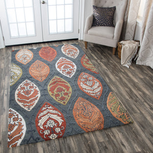 Rizzy Home Resonant RS775A Gray Medallion Area Rug