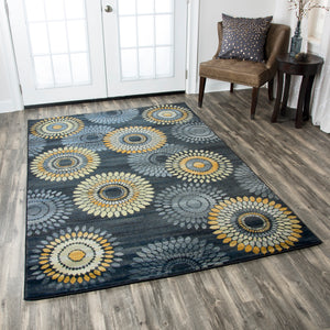 Rizzy Home Sorrento SO4269 Gray/Charcoal Medallion Area Rug