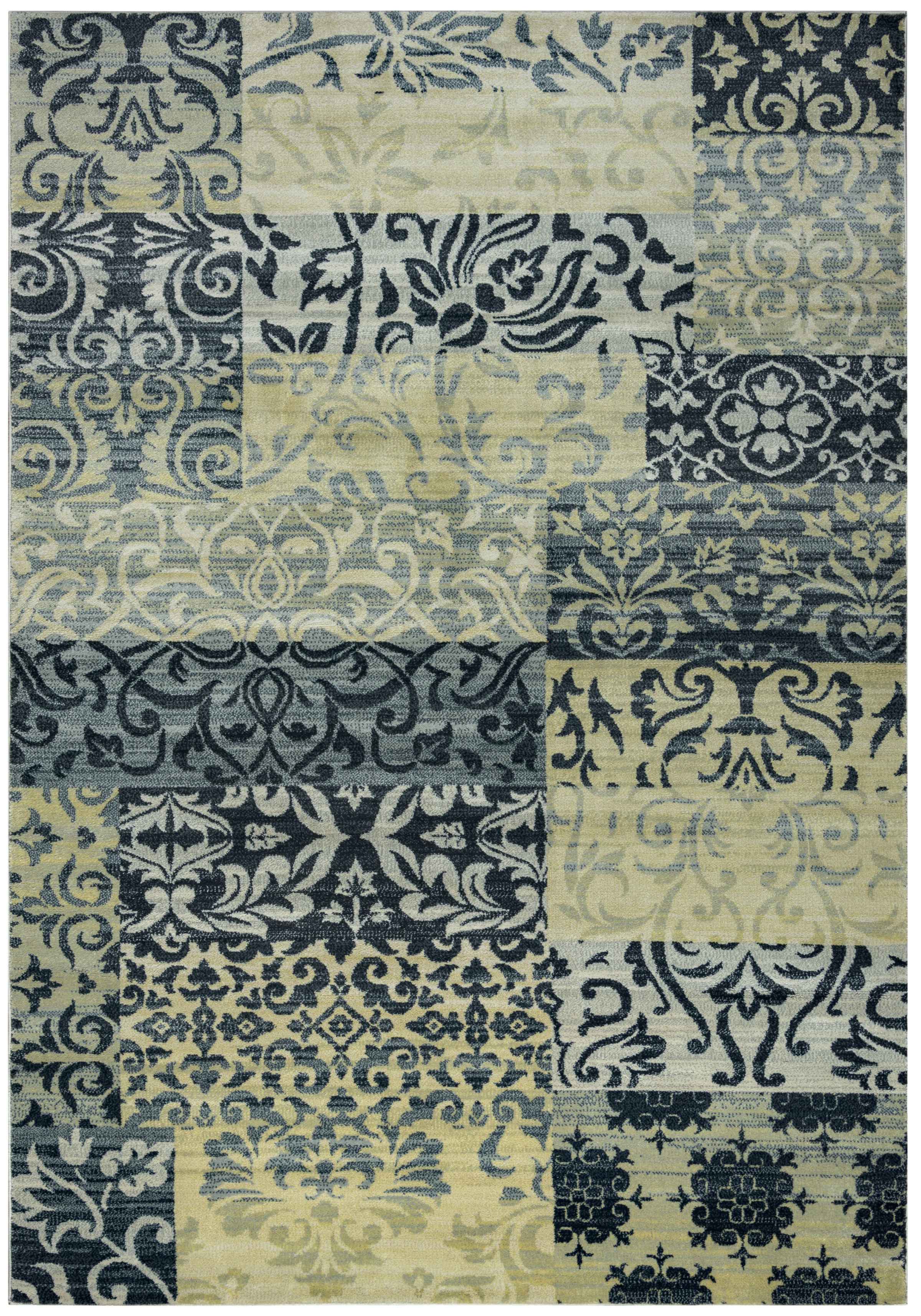 Rizzy Home Sorrento SO4283 Khaki Patchwork/Floral Area Rug