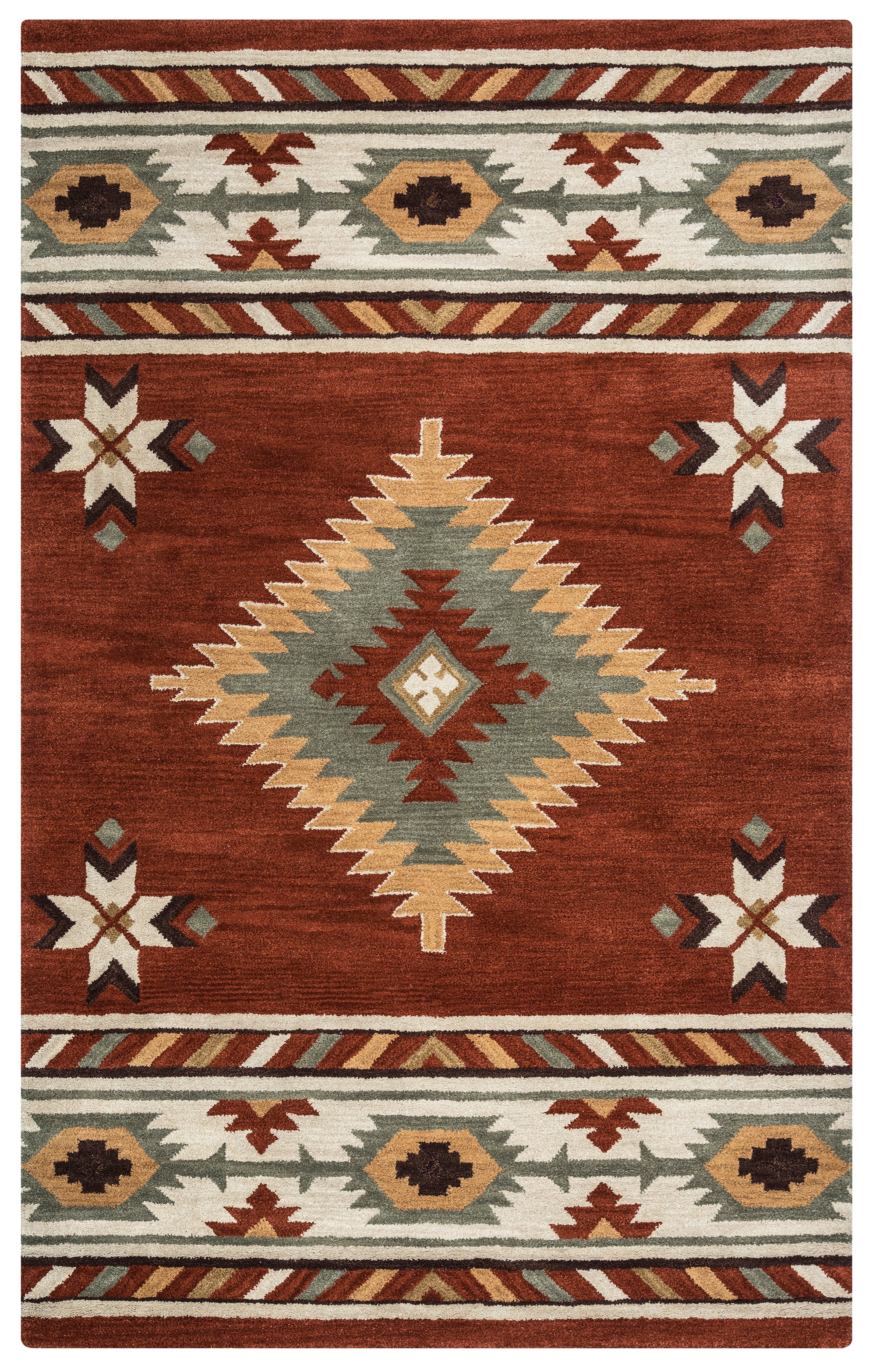 Rizzy Home Southwest SU1822 Rust Southwest/Tribal Area Rug