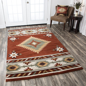 Rizzy Home Southwest SU1822 Rust Southwest/Tribal Area Rug