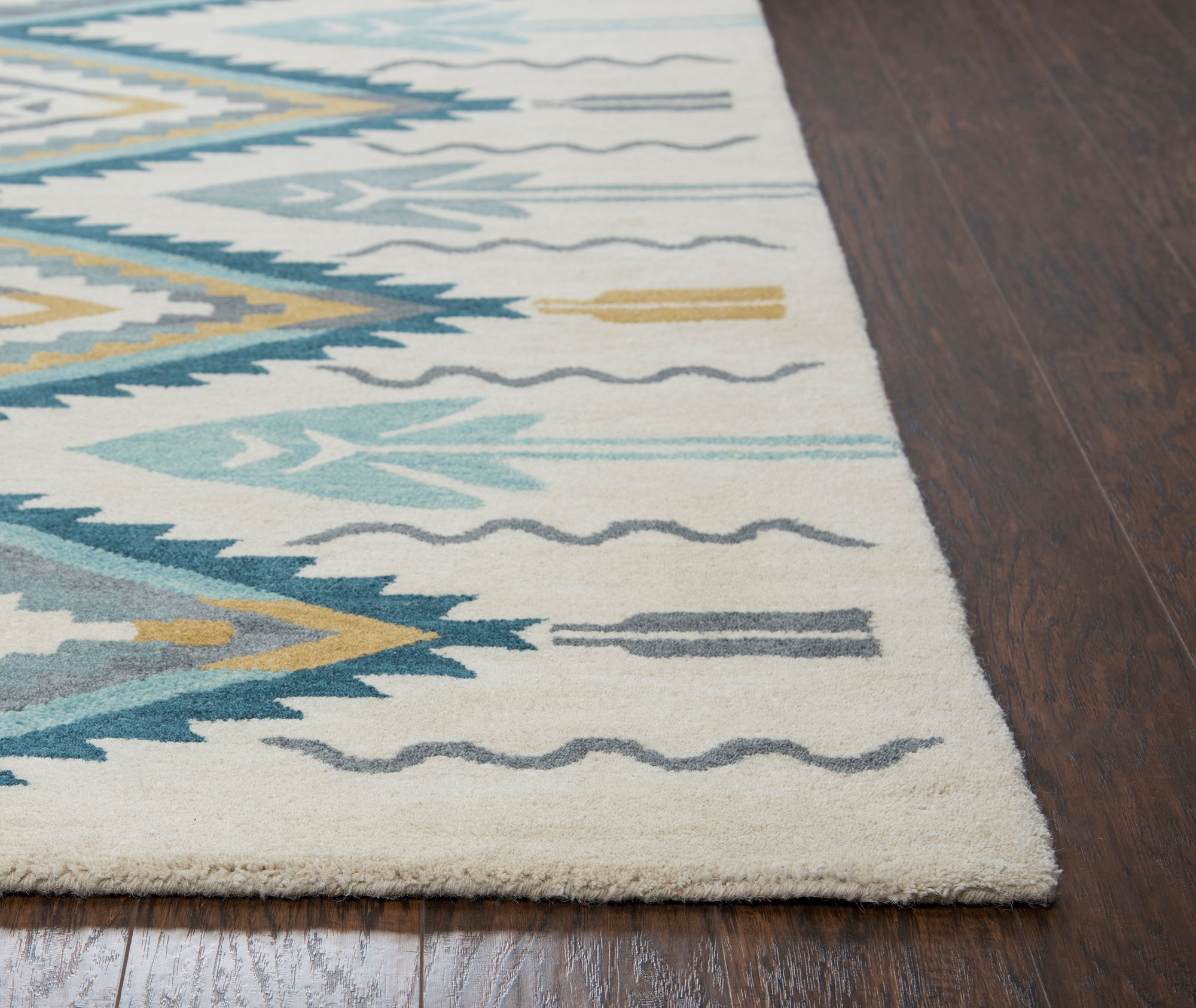 Rizzy Home Southwest SU507A Aqua Southwest/Tribal Area Rug