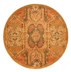 EORC Hand-tufted Wool Gold Traditional Oriental Piazza Rug