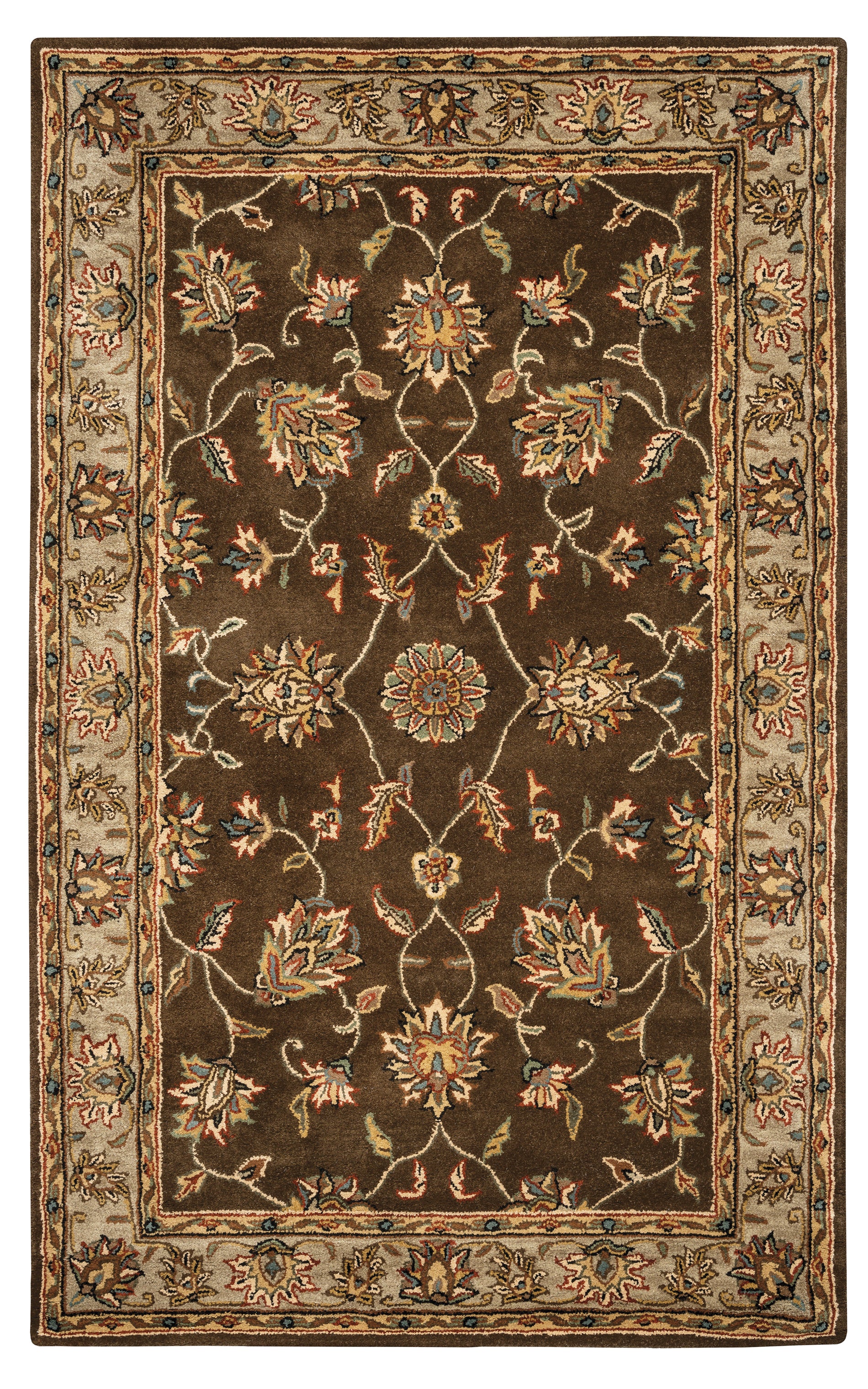 Rizzy Home Volare VO1145 Brown Border Area Rug