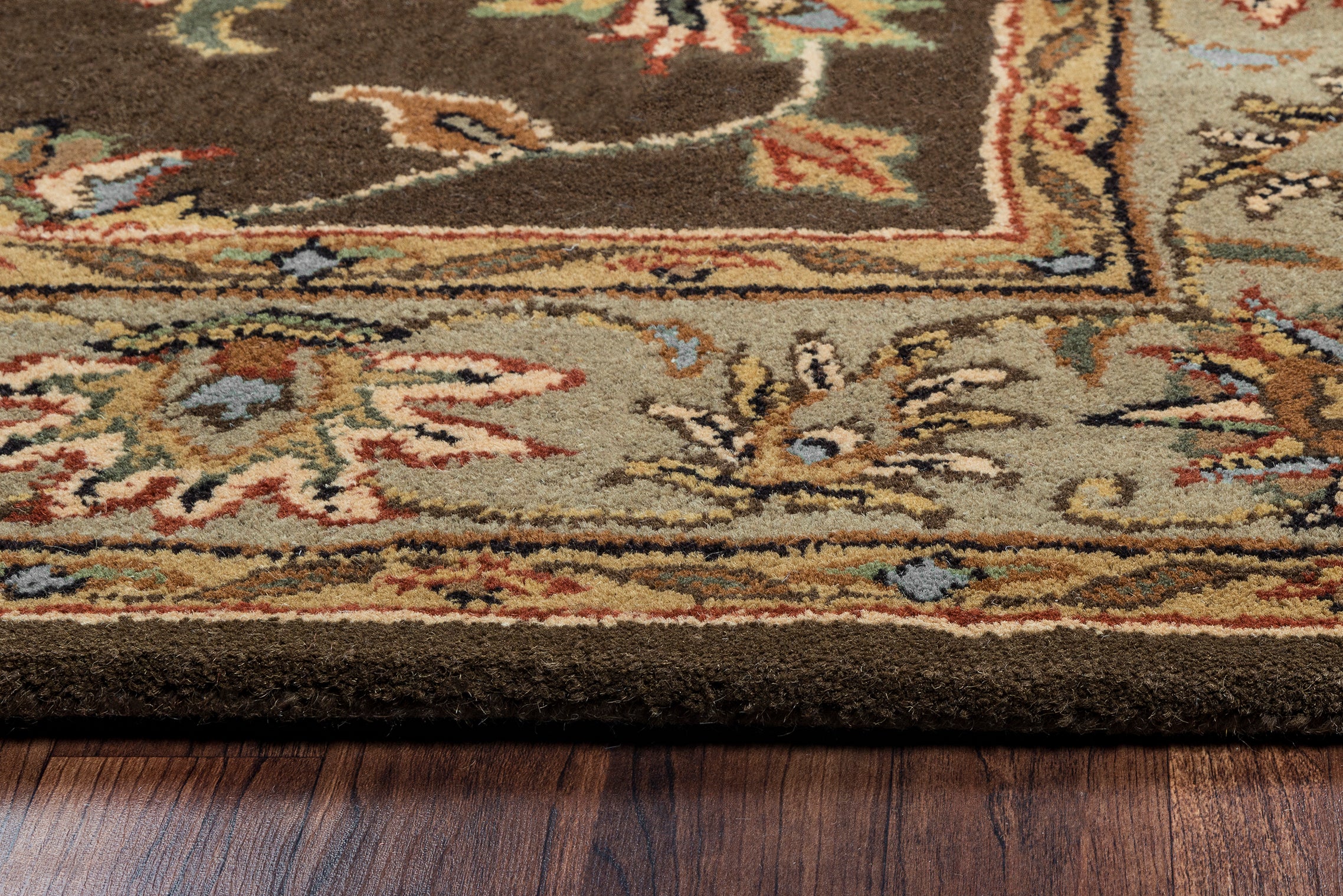 Rizzy Home Volare VO1145 Brown Border Area Rug