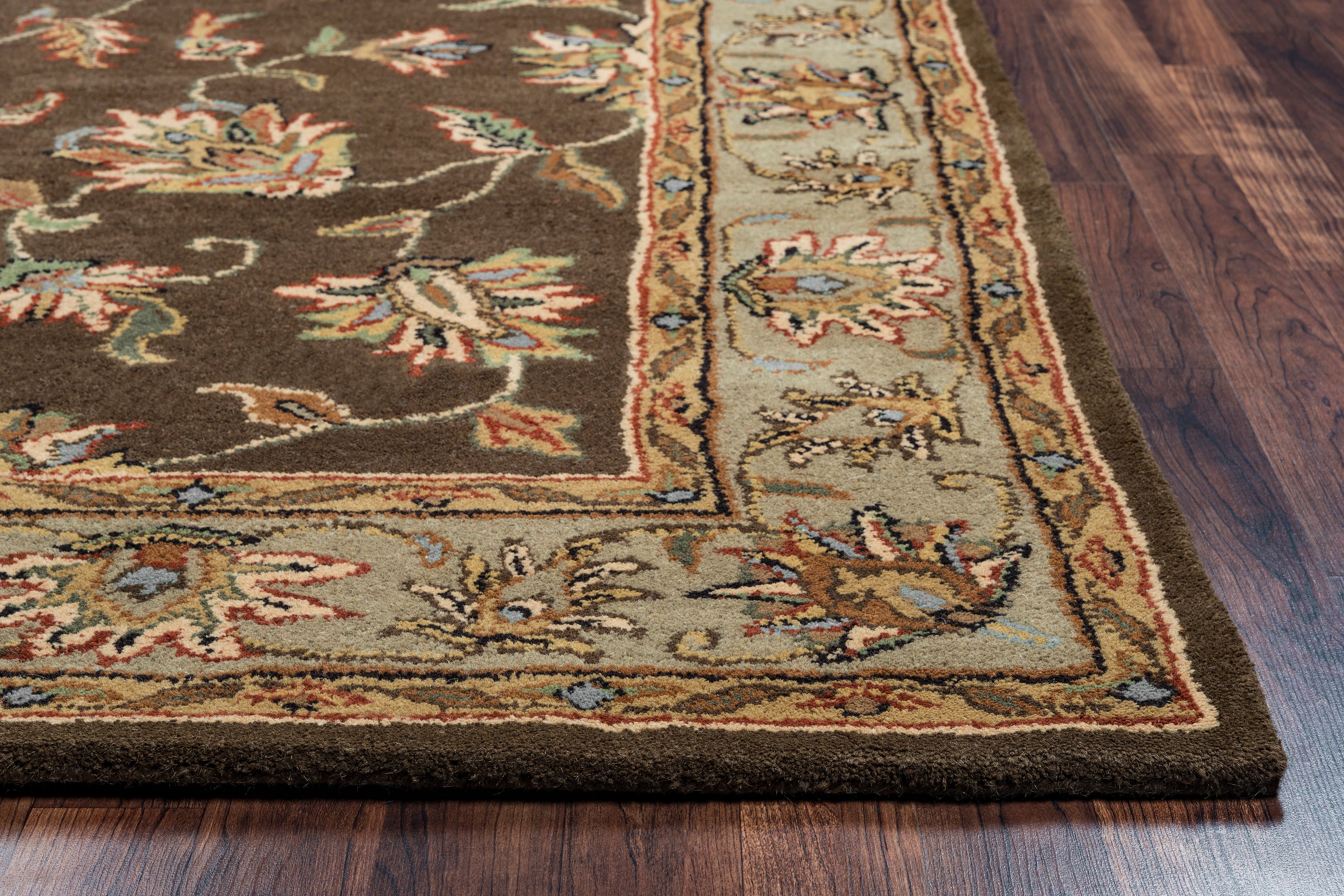 Rizzy Home Volare VO1145 Brown Border Area Rug