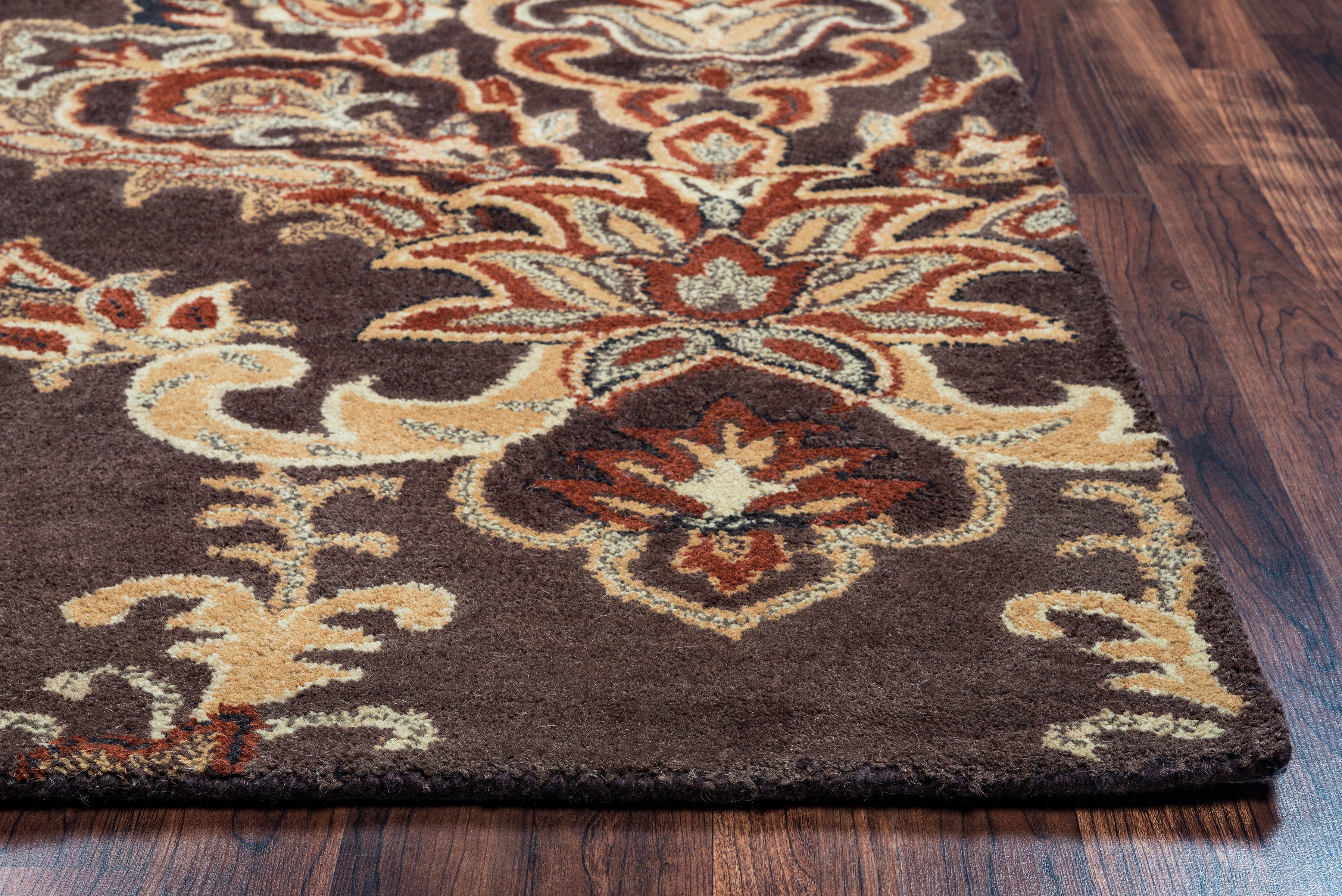 Rizzy Home Volare VO1680 Brown Ornamental Area Rug