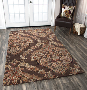 Rizzy Home Volare VO1680 Brown Ornamental Area Rug