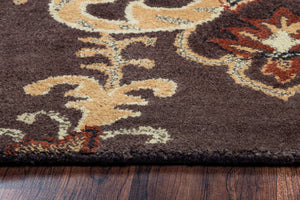 Rizzy Home Volare VO1680 Brown Ornamental Area Rug