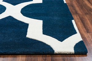 Rizzy Home Volare VO2132 Navy Trellis Area Rug