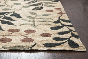 Rizzy Home Whittier WR9626 Natural Floral Area Rug