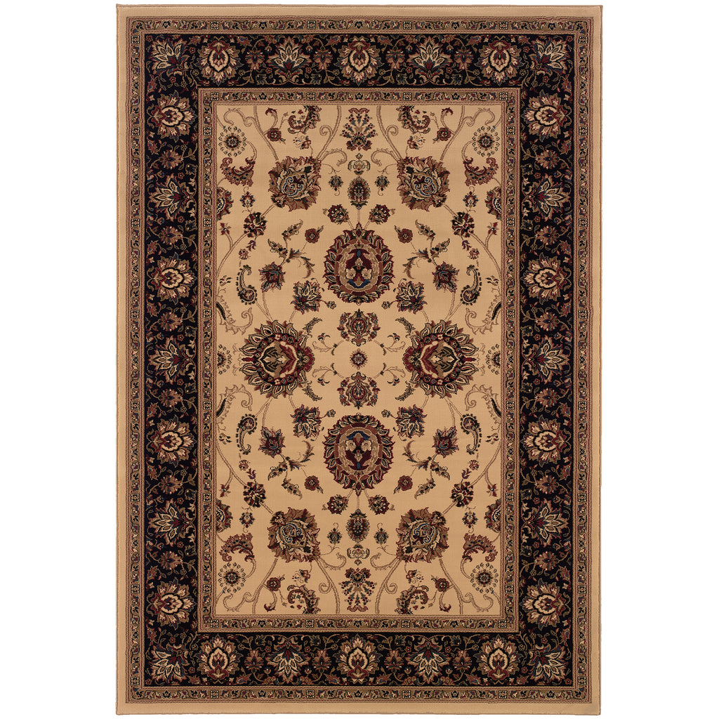 Oriental Weavers Ariana Ivory/Black Oriental 130/7 Area Rug