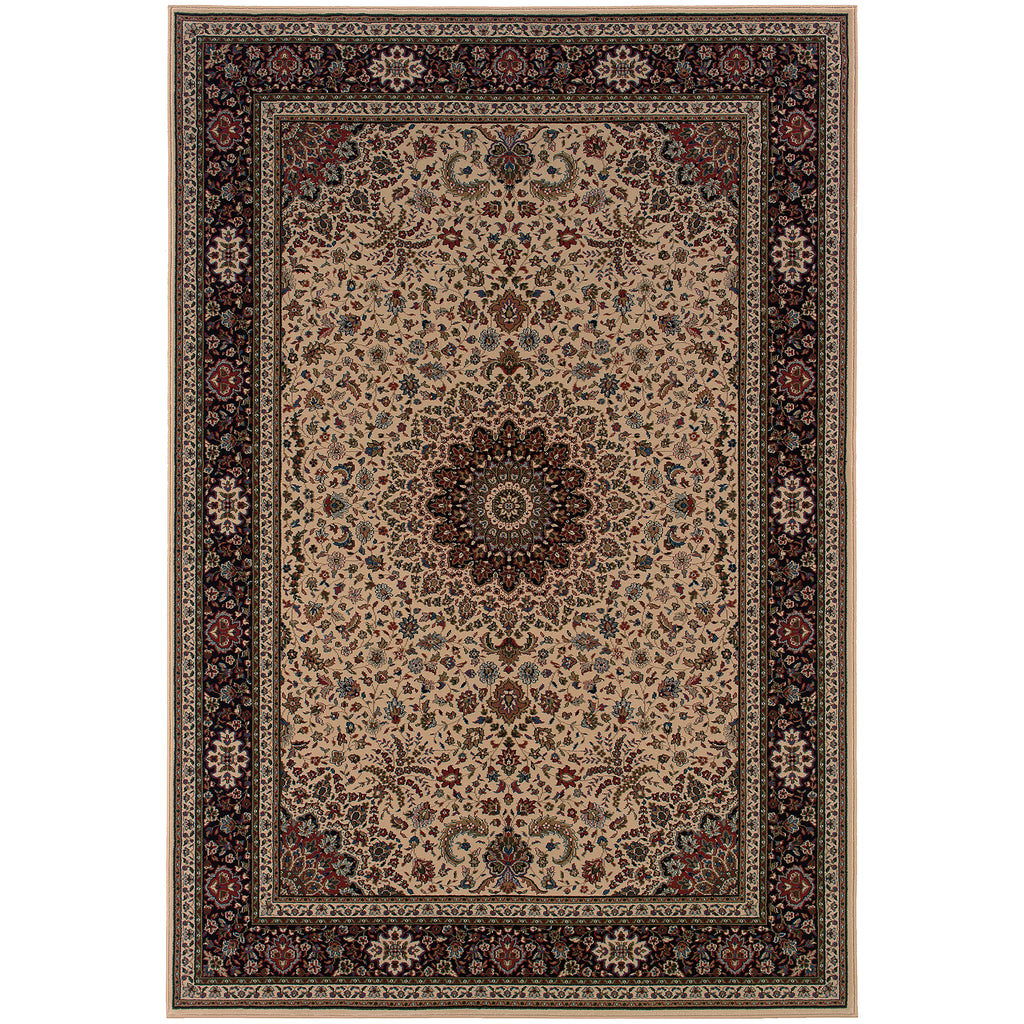 Oriental Weavers Ariana Ivory/Black Oriental 095I8 Area Rug