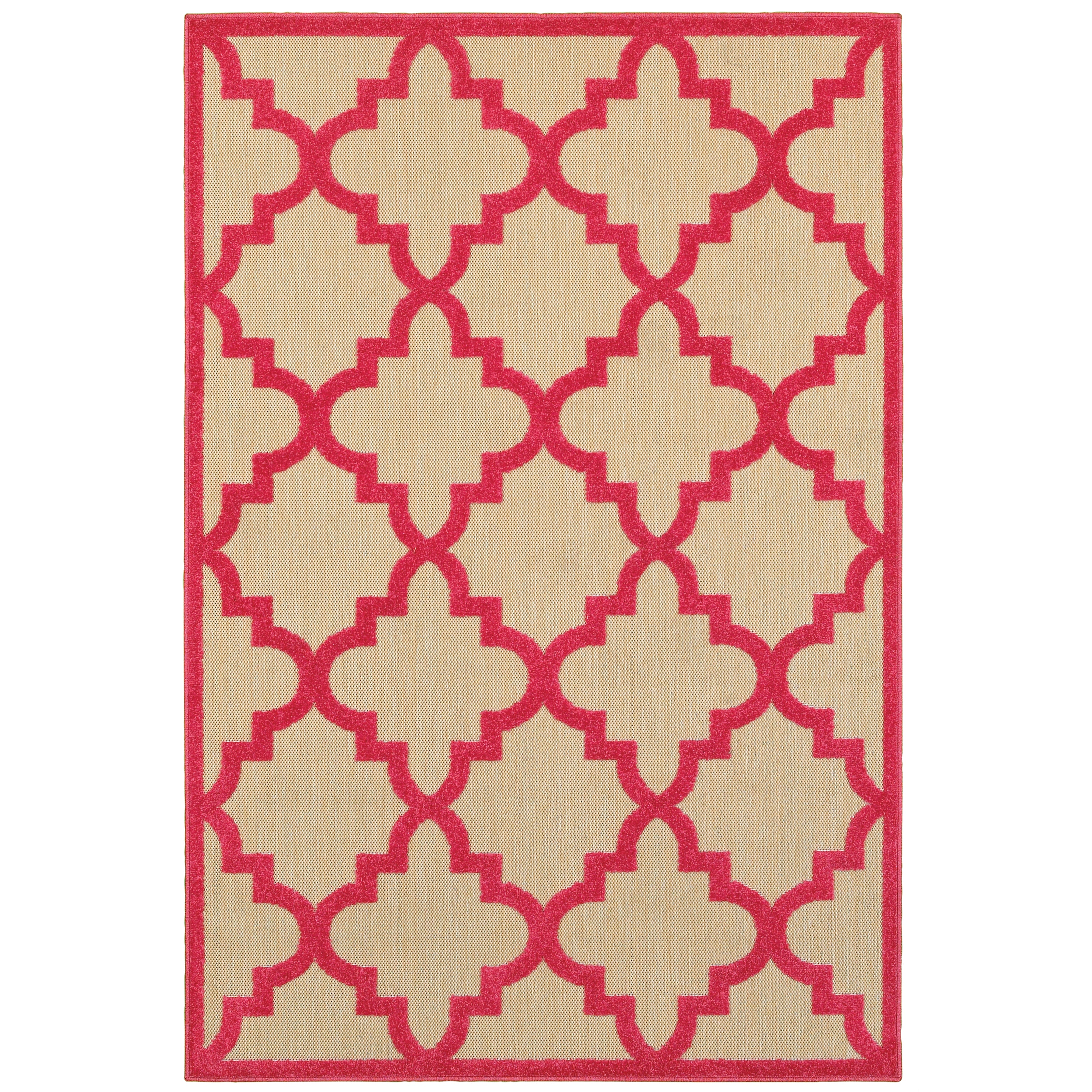 Oriental Weavers Cayman Sand/Pink Geometric 660P9 Area Rug