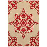 Oriental Weavers Cayman Sand/Red Floral 097R9 Area Rug