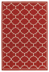 Oriental Weavers Meridian 1295R Lattice Area Rug, Red/Ivory, 3'7"x5'6"