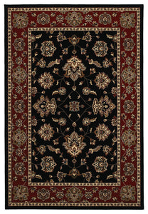 Oriental Weavers Ariana Black/Red Floral 623M3 Area Rug, Rectangular 10'x12'7"