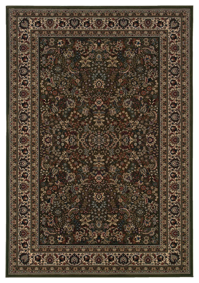 Oriental Weavers Ariana Green/Ivory Oriental 213G8 Area Rug, Rectangular 2'x3'