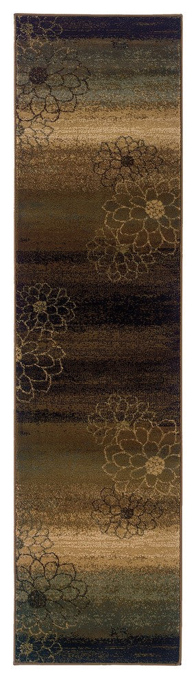 Oriental Weavers Hudson 074A1 Floral Area Rug, Brown/Beige, 3'10"x5'5" Rectangle