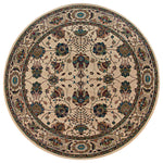 Oriental Weavers Ariana 431O3 Ivory/Red Floral Area Rug, 6' Round