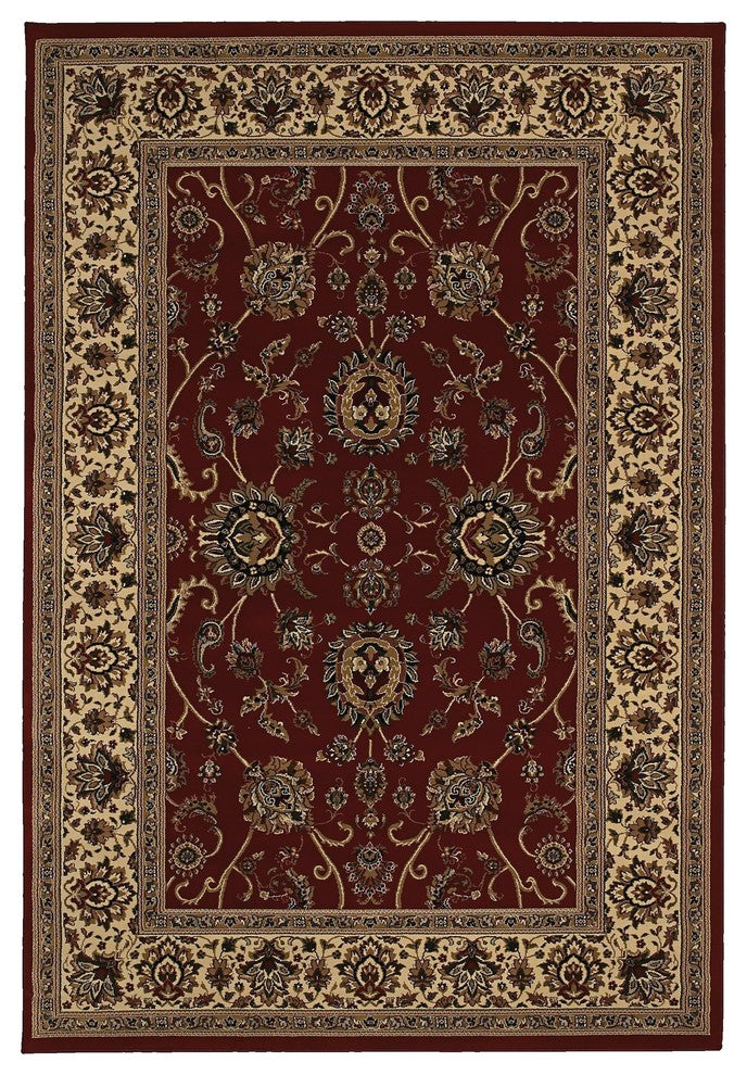 Oriental Weavers Ariana 130/8 Oriental Area Rug, Red/Ivory, 6'7"x9'6"