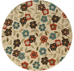 Oriental Weavers Montego Ivory/Brown Floral 2267Y Area Rug, 7'10" Round