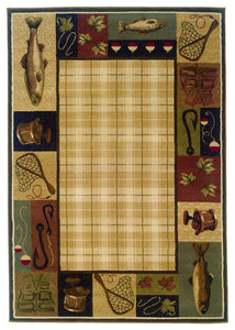 Oriental Weavers Hudson 1065B Southwest/Lodge Area Rug, Beige/Black, 3'10"x5'5"