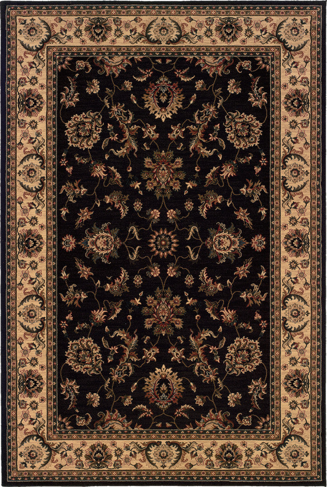 Oriental Weavers Ariana 311K3 Oriental Area Rug, Black/Ivory, 12'x15'