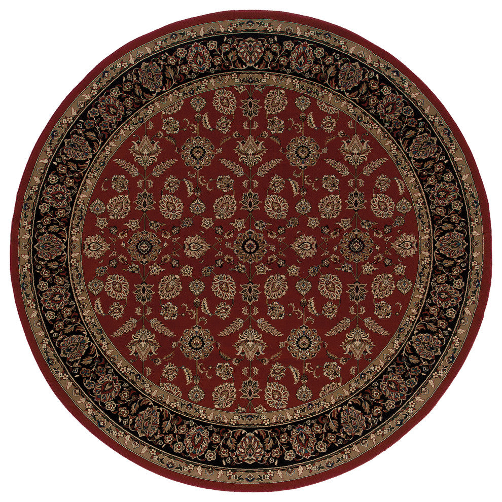 Oriental Weavers Ariana 271C3 Red/Black Oriental Area Rug, 8' Round